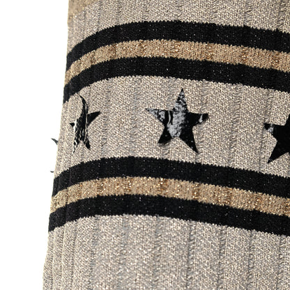 Givenchy Knit Rubber Storm Over The Knee Boots 40 Silver Gold 8 of 10