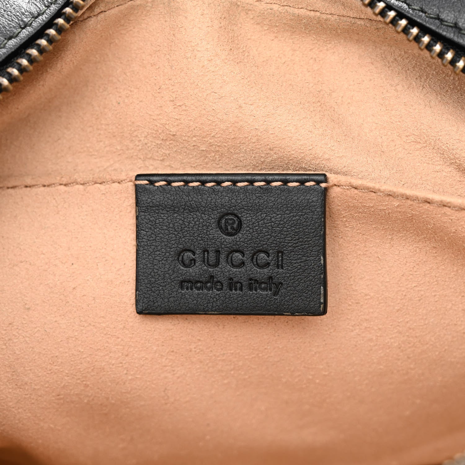 Gucci Calfskin Matelasse Mini GG Marmont Chain Shoulder Bag Black 6 of 11