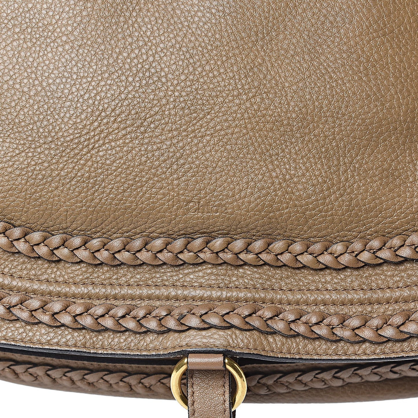 Calfskin Braided Large Marcie Satchel Nut
