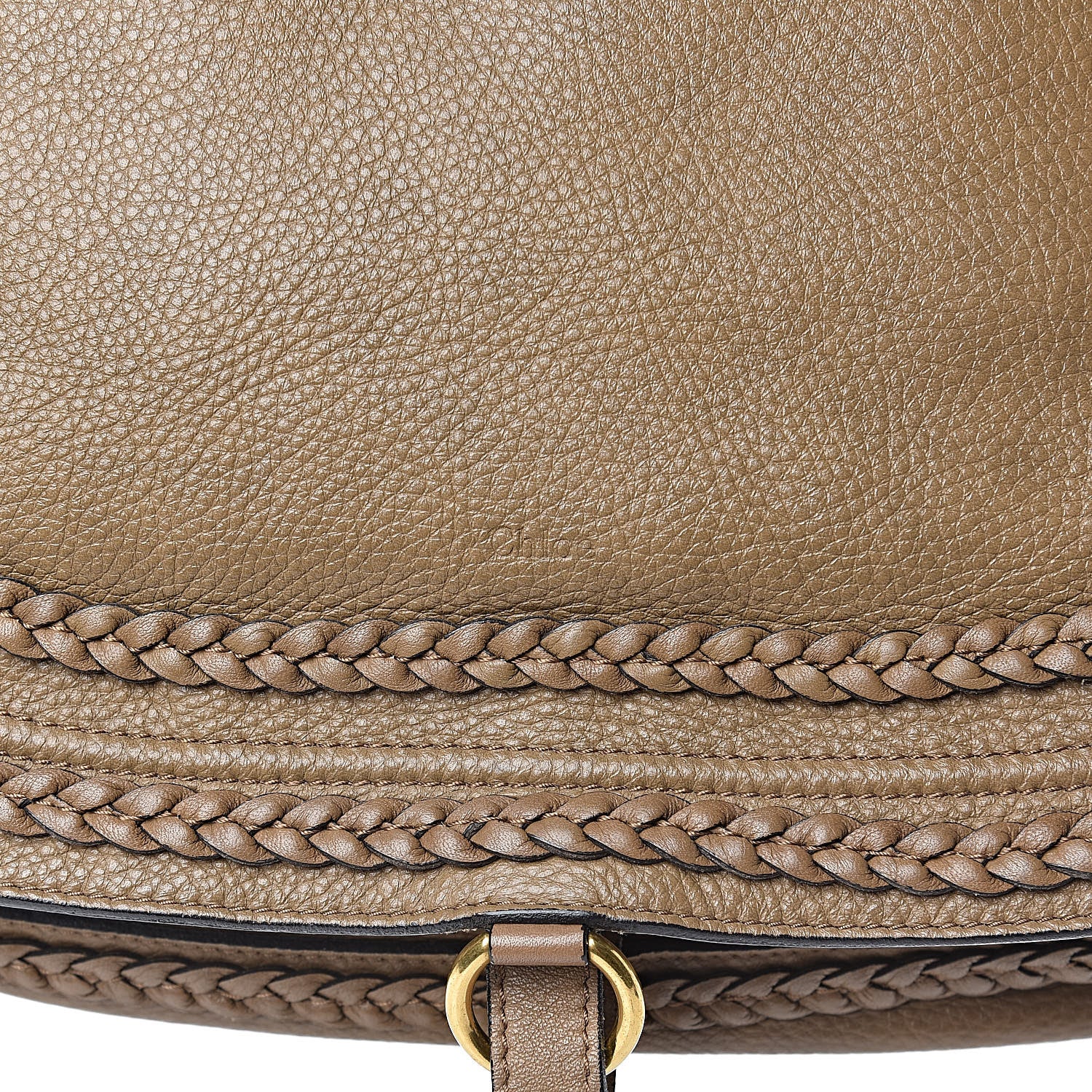 Chloe Calfskin Braided Large Marcie Satchel Nut 8 of 12