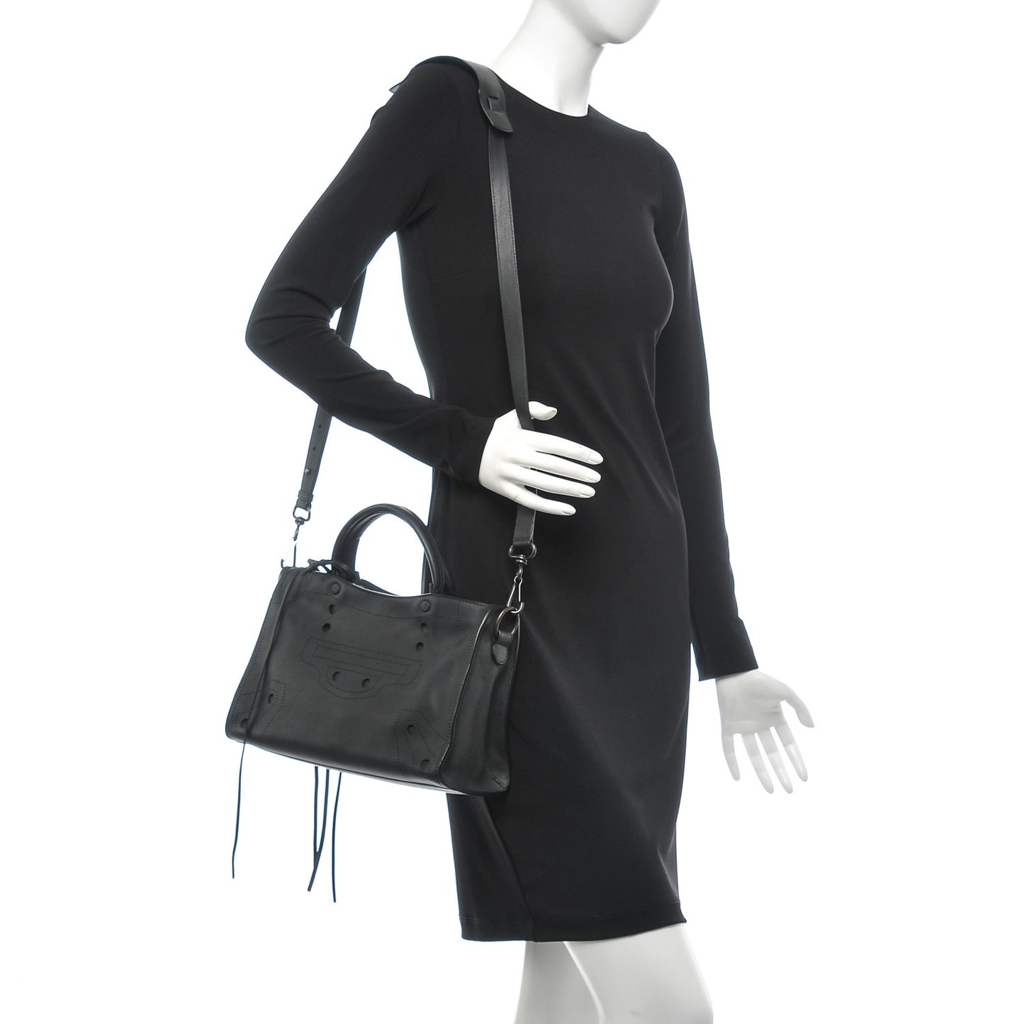 Veau Soyeux Perforated Blackout Hardware S City Black