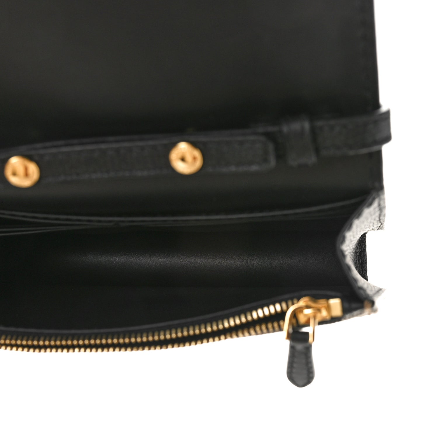 Derby Calfskin House Check Wallet On Chain Black