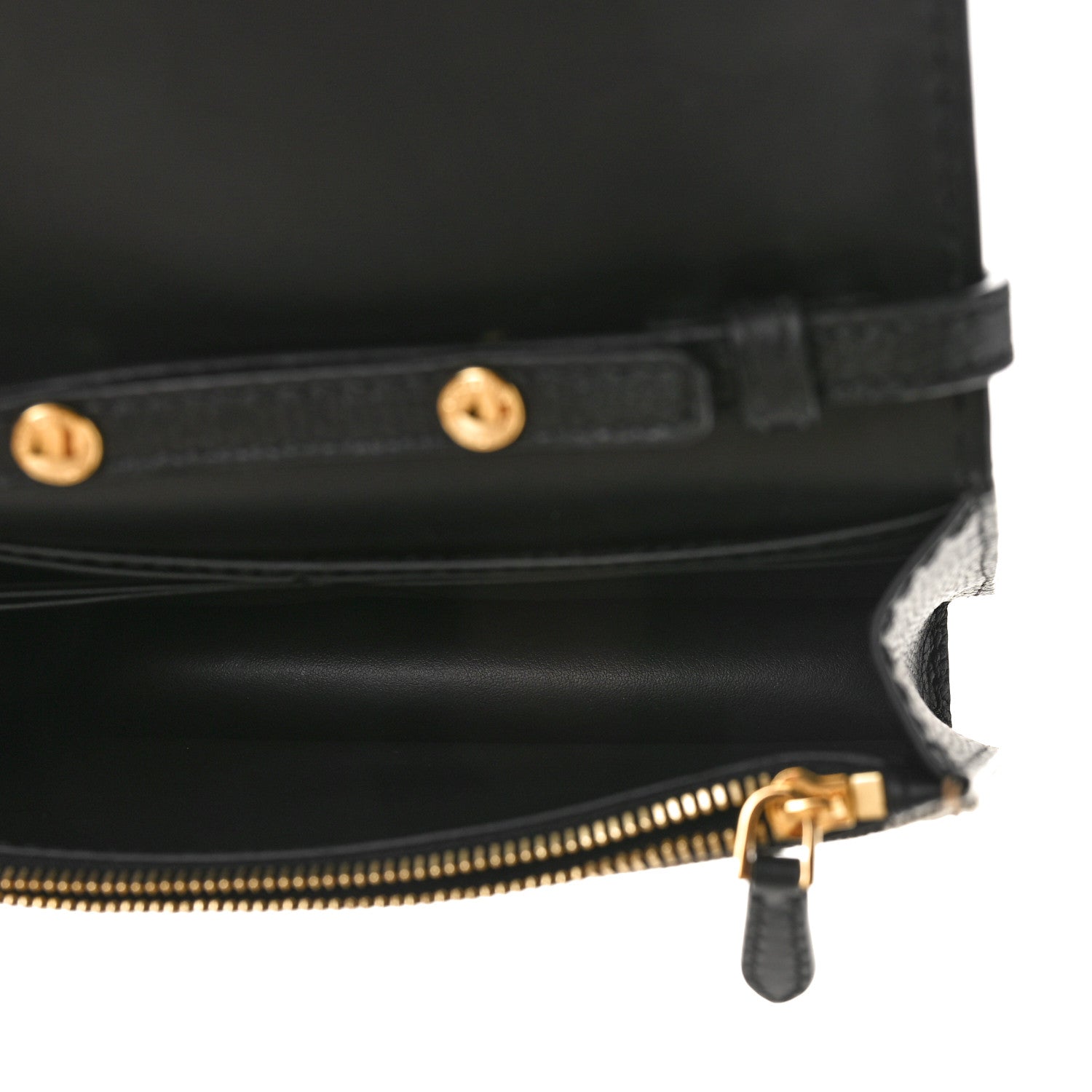 Burberry Derby Calfskin House Check Wallet On Chain Black 4 of 7