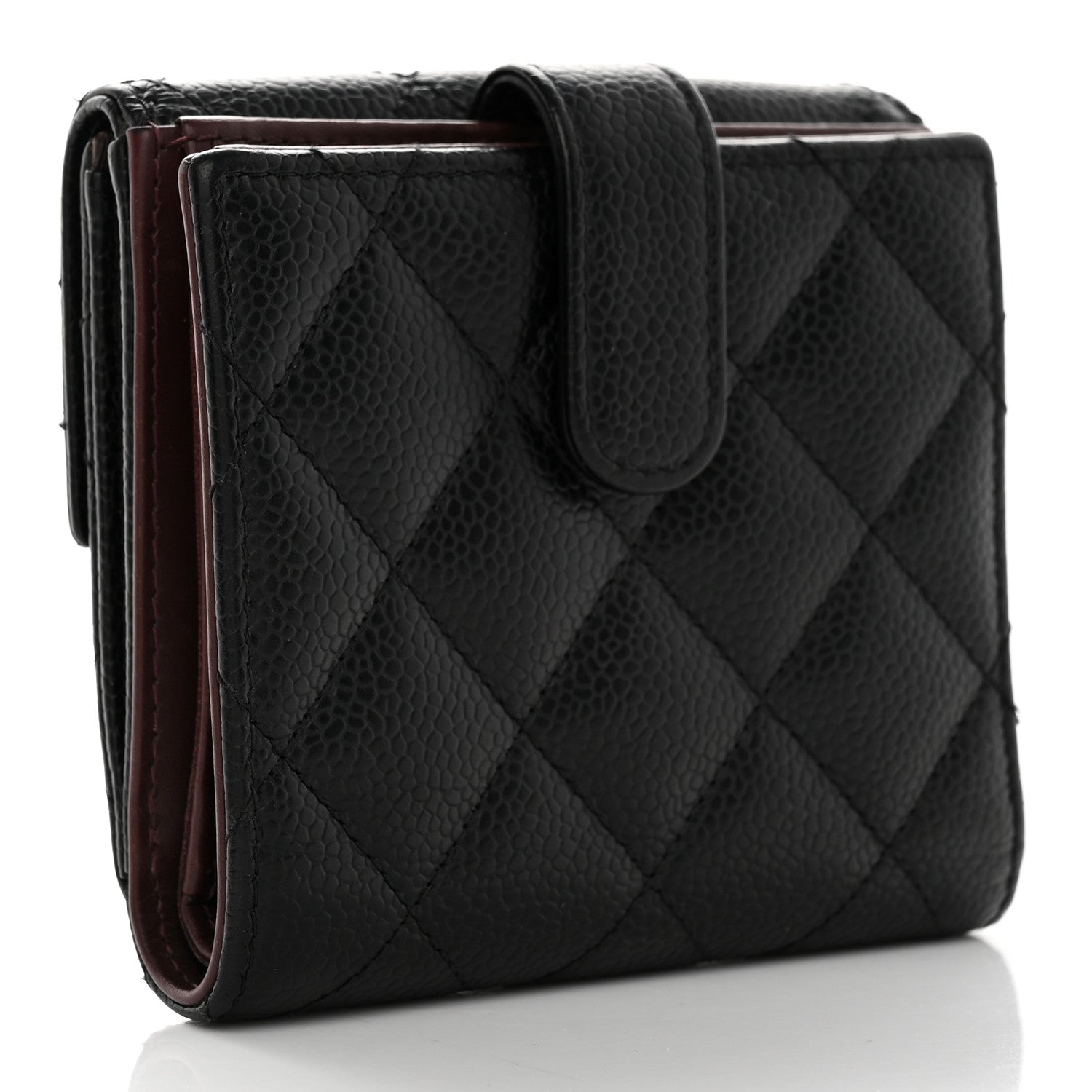 Chanel Caviar Quilted Compact French Flap Wallet Black 3 of 11