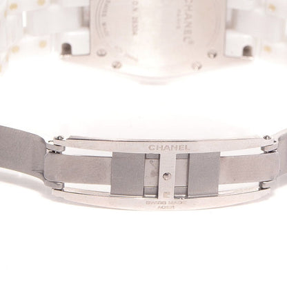 Chanel Stainless Steel Ceramic Diamond 33mm J12 Quartz Watch White 6 of 7