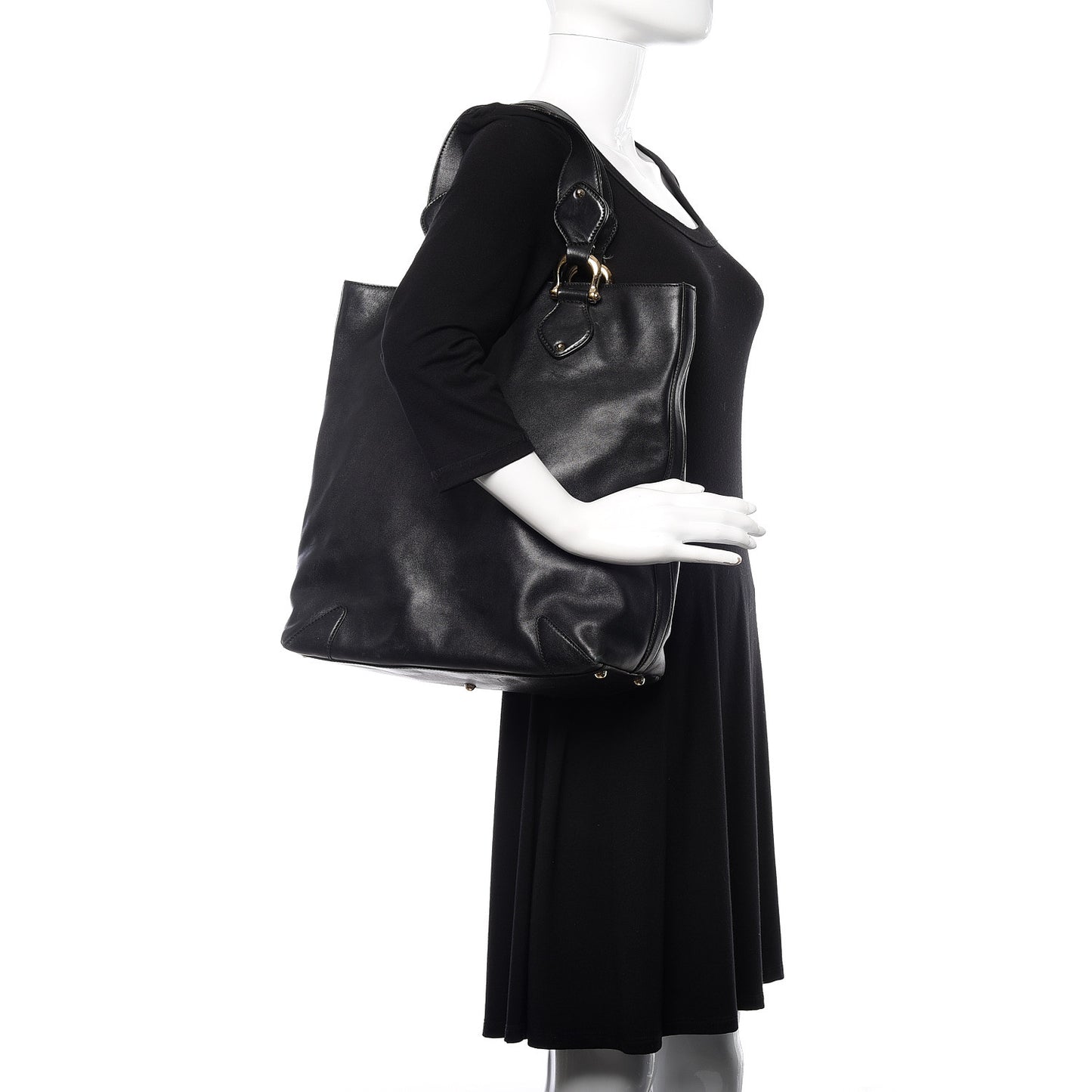 Calfskin Creole Large Tote Black
