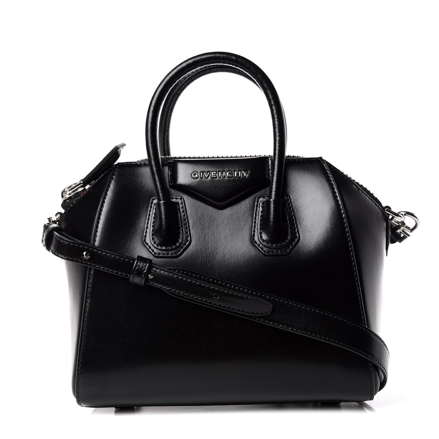 Givenchy Shiny Lord Calfskin Mini Antigona Black 1 of 9
