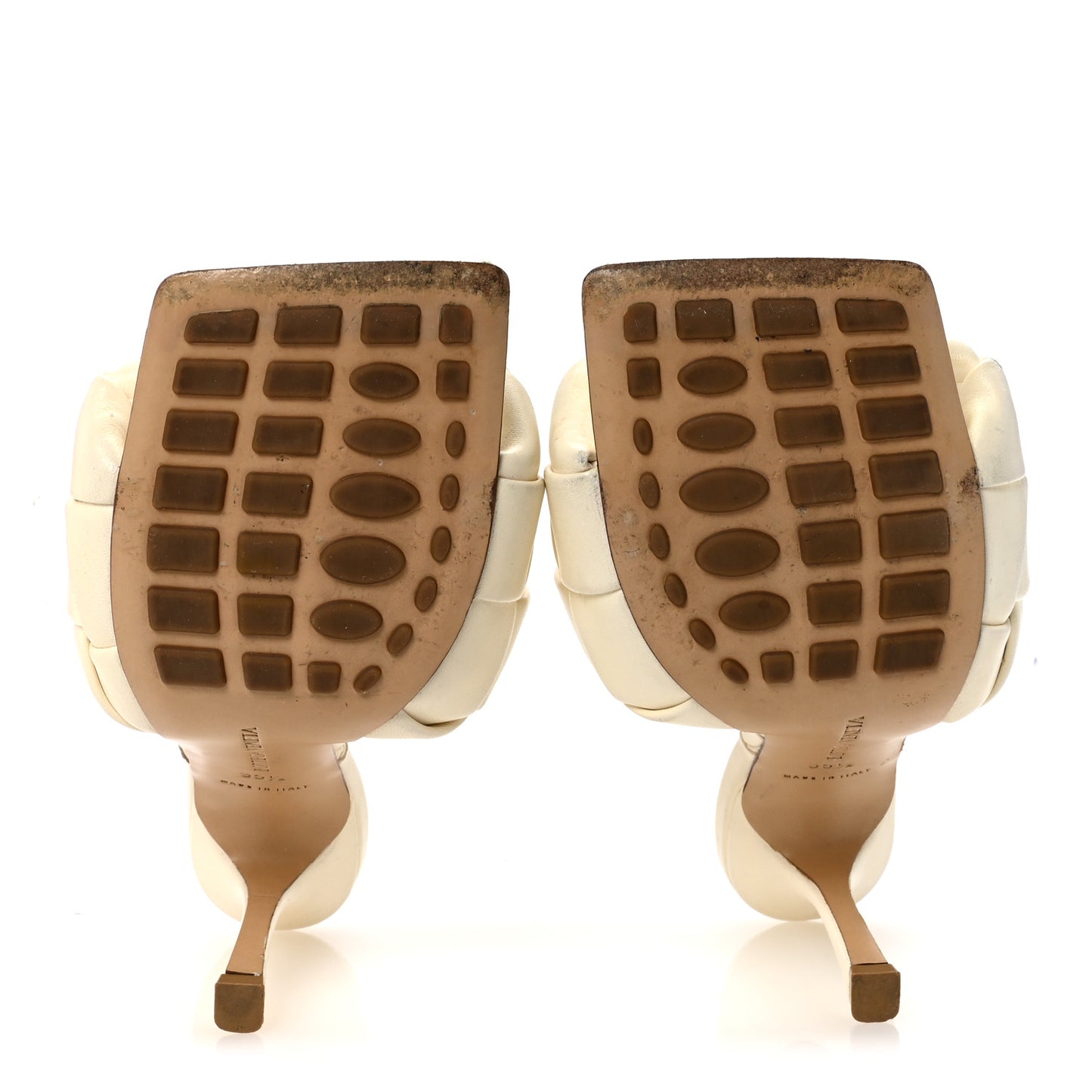 Nappa Maxi Intrecciato Lido 90mm Mule Sandals 35.5 Wax