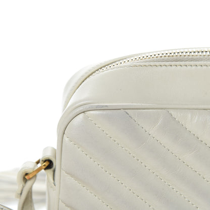 Saint Laurent Calfskin Matelasse Monogram Lou Camera Bag Crema Soft 13 of 17