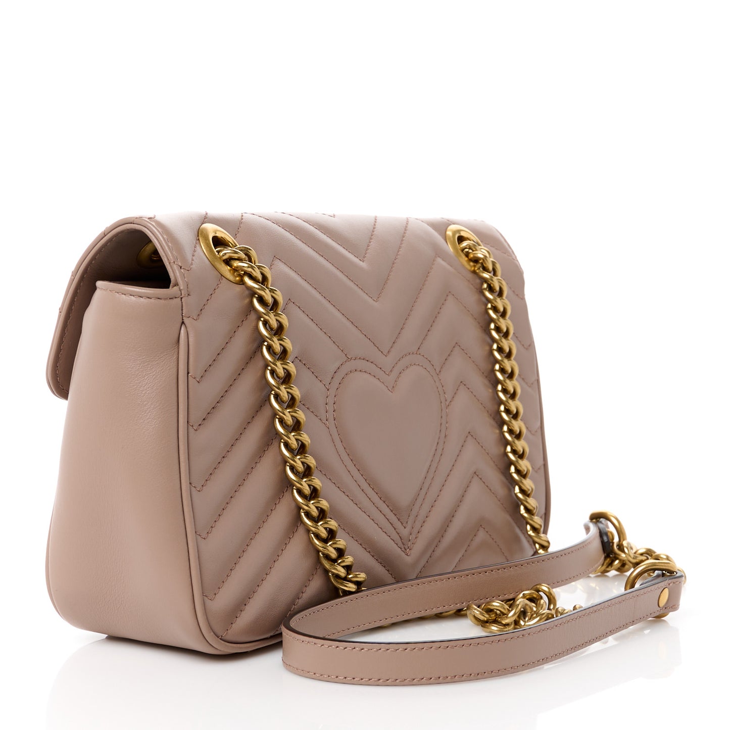 Calfskin Matelasse Small GG Marmont Shoulder Bag Porcelain Rose