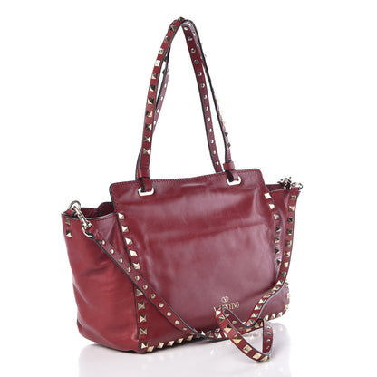 Valentino Garavani Vitello Small Rockstud Tote Rosso Valentino 4 of 11