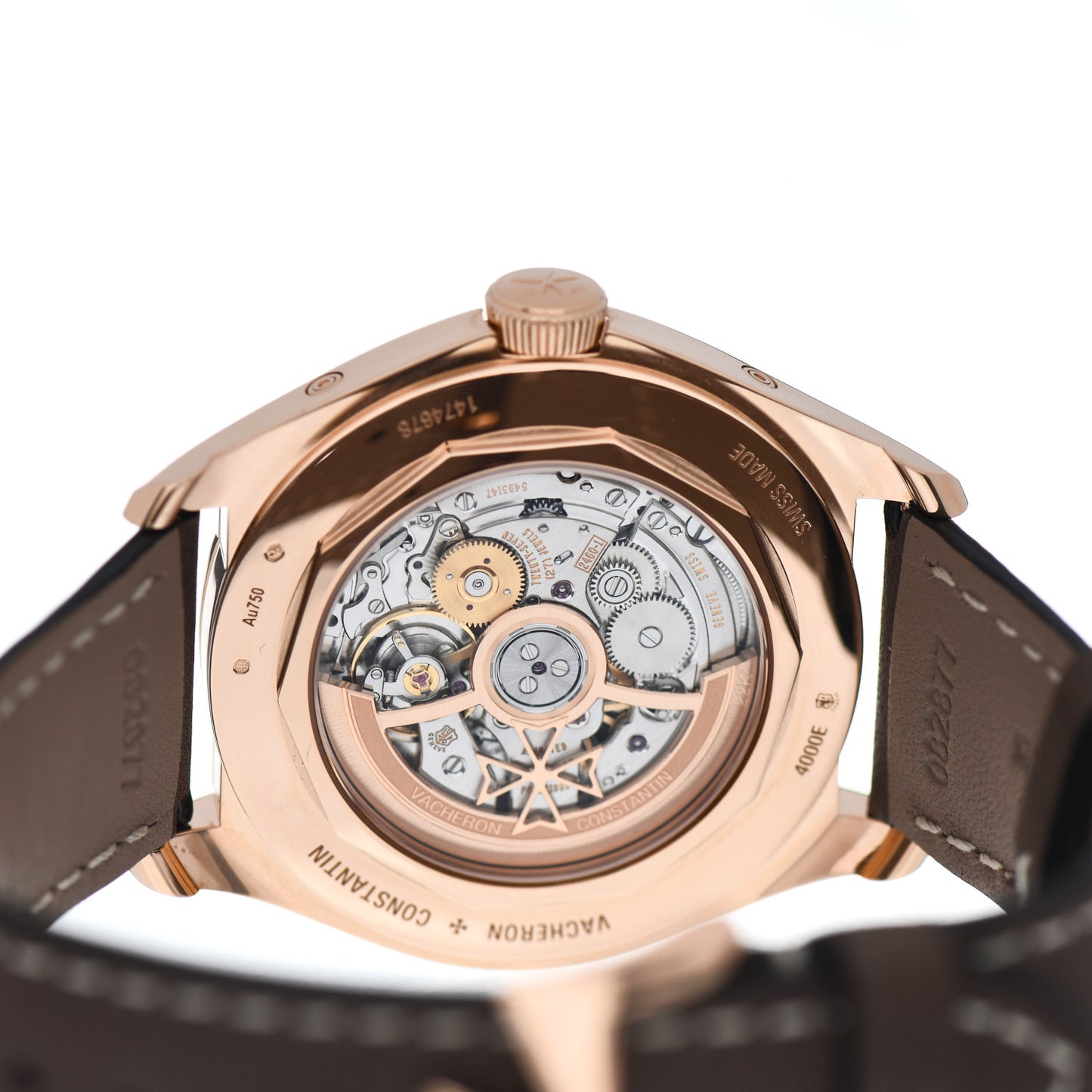 18K Pink Gold Calfskin 40mm Fiftysix Automatic Watch Brown 4000E/000R-B065