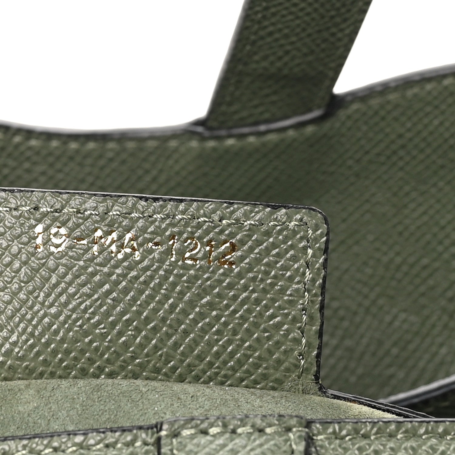 Christian Dior Grained Calfskin Saddle Bag With Strap Sage Green 7 of 10