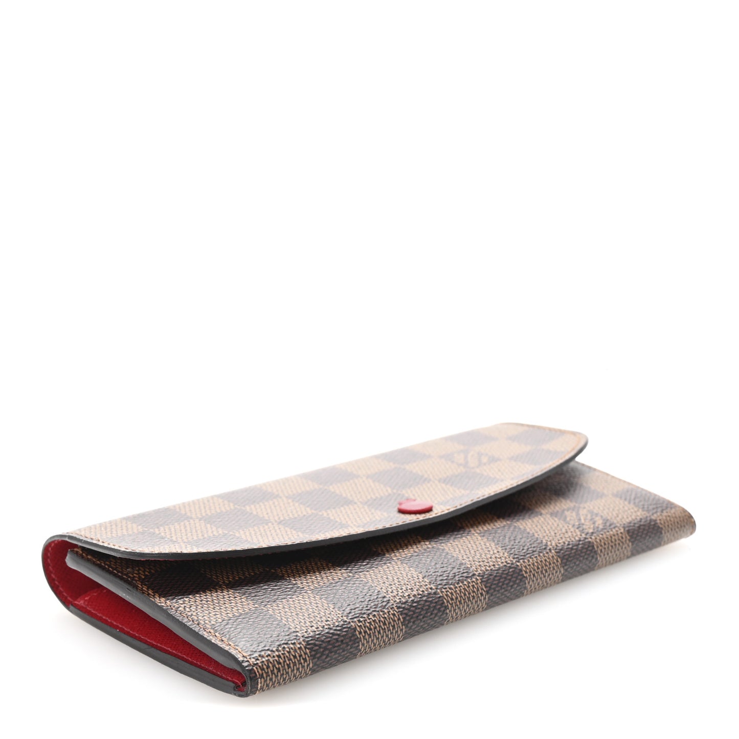 Damier Ebene Emilie Wallet Red