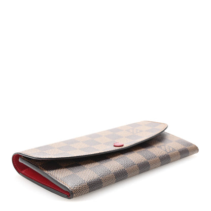 Louis Vuitton Damier Ebene Emilie Wallet Red 4 of 7