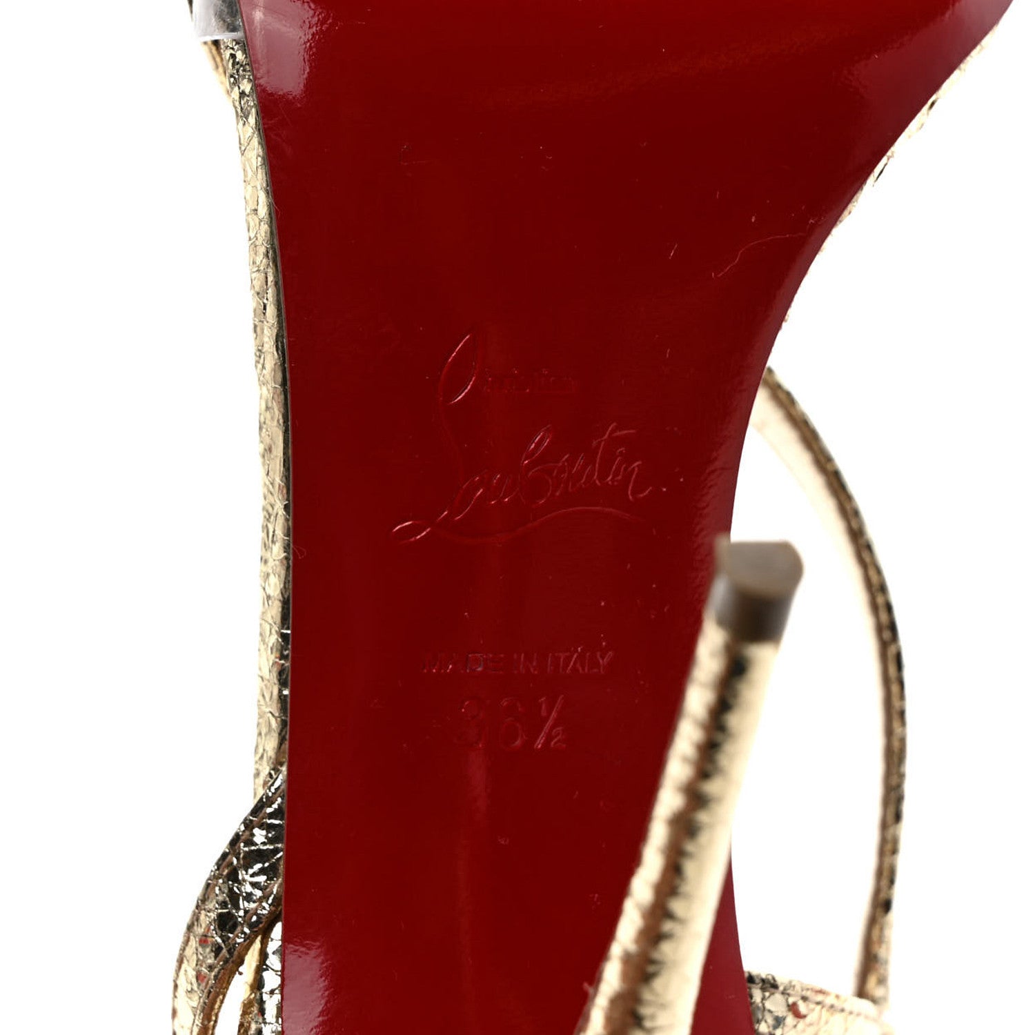 Christian Louboutin Metallic Rosalie 100 Sandals 36.5 Gold 6 of 6