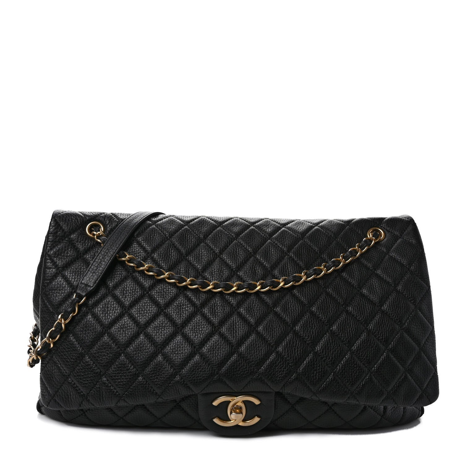 Chanel Calfskin Quilted XXL Travel Flap Bag Black 1 of 9