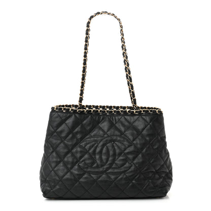 Chanel Calfskin Quilted Small Chain Me Tote Black 1 of 10