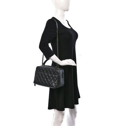 Chanel Lambskin Quilted Medium Trendy CC Bowling Bag Dark Grey 2 of 11