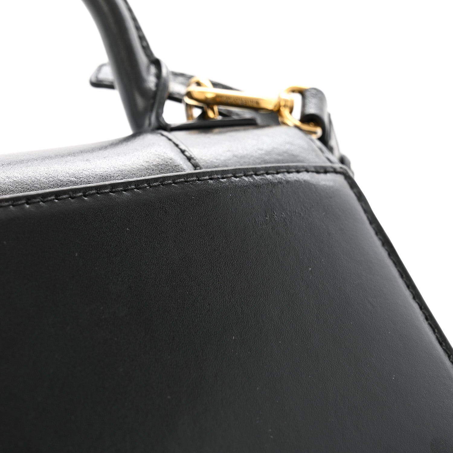 Balenciaga Shiny Box Calfskin Hourglass Top Handle Bag XS Black 14 of 15