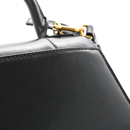 Balenciaga Shiny Box Calfskin Hourglass Top Handle Bag XS Black 14 of 15