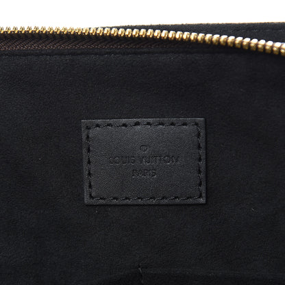 Louis Vuitton Monogram Flower Zipped Tote MM Black 5 of 6