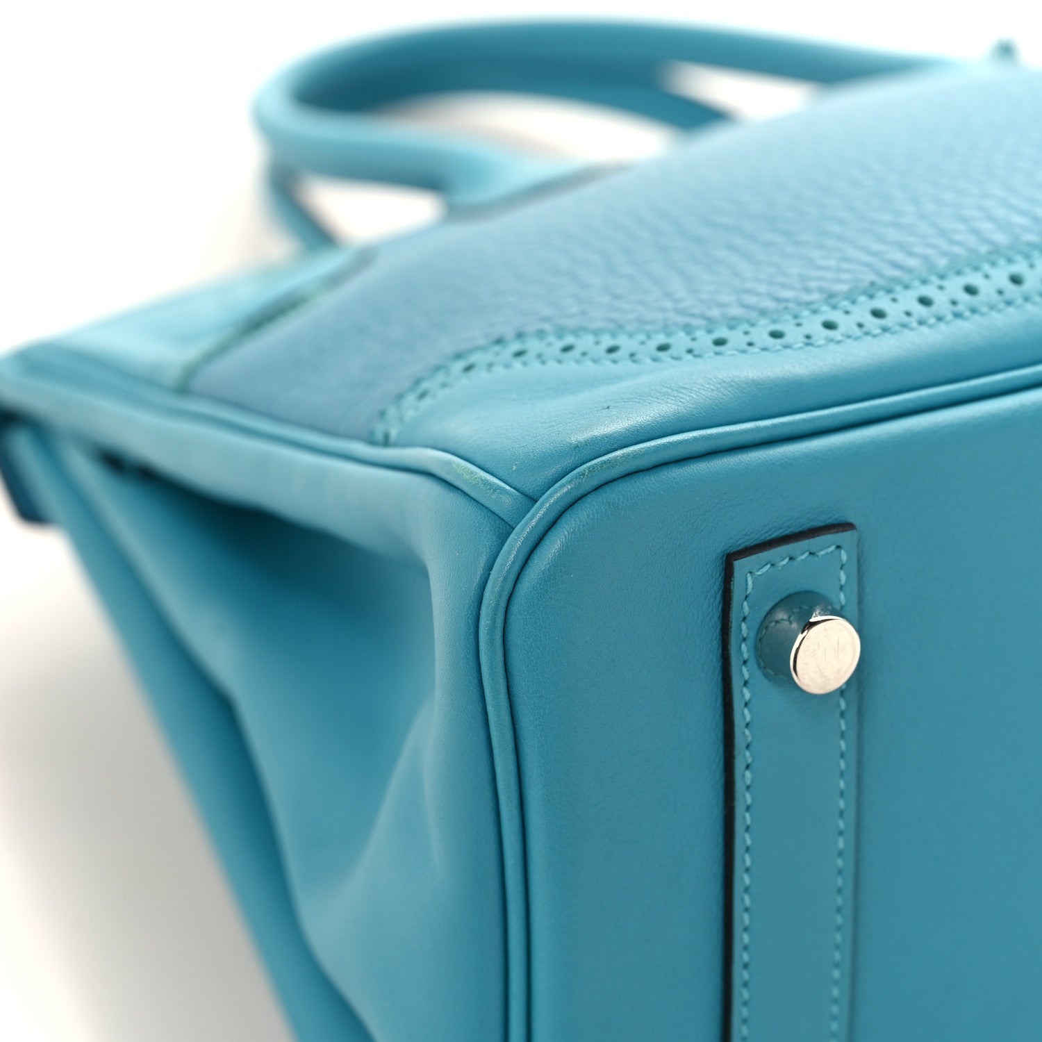 Hermes Togo Swift Ghillies Birkin 30 Turquoise 11 of 13