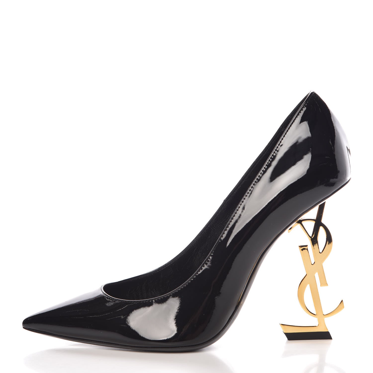 Saint Laurent Patent Opyum 110 Pumps 36.5 Black Gold 1 of 8