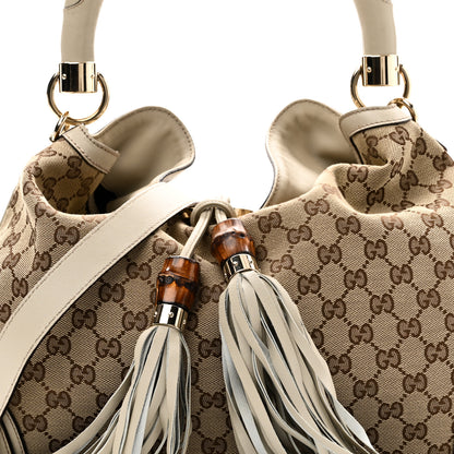 Gucci Monogram Medium Indy Top Handle Hobo Off White 8 of 10