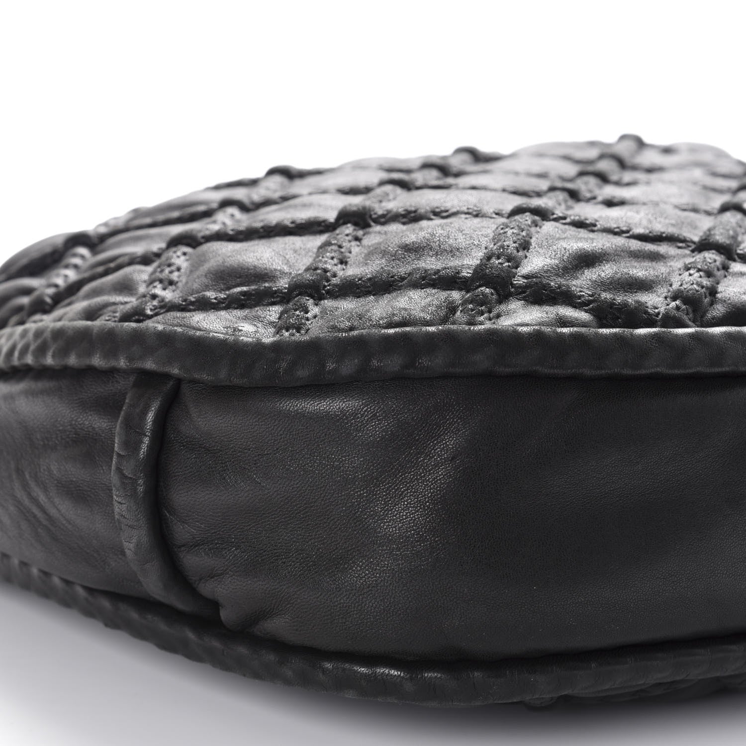 Chanel Quilted Lambskin Hidden Chain Hobo Black 6 of 14