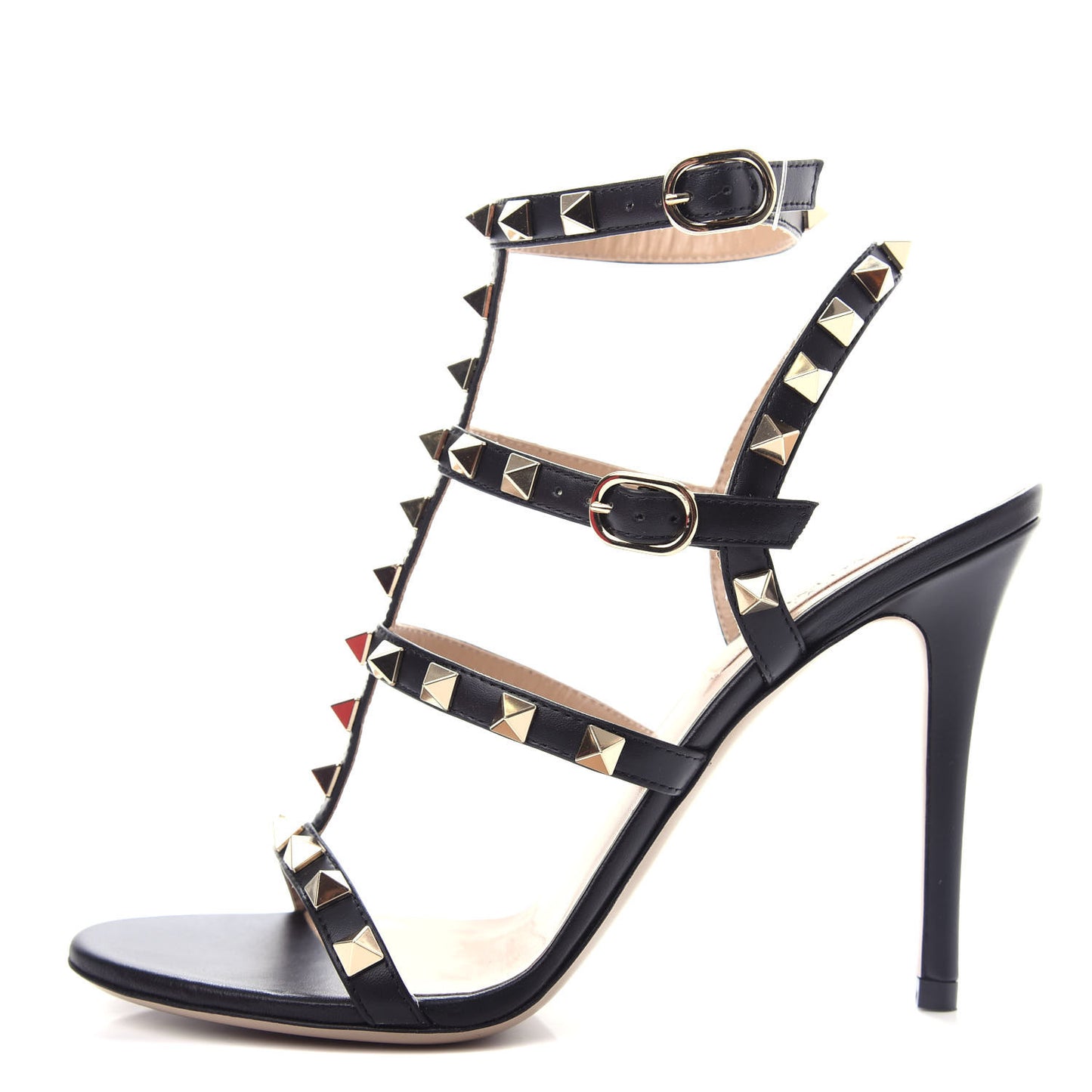 Nappa Rockstud Gladiator 105mm Sandals 36.5 Black