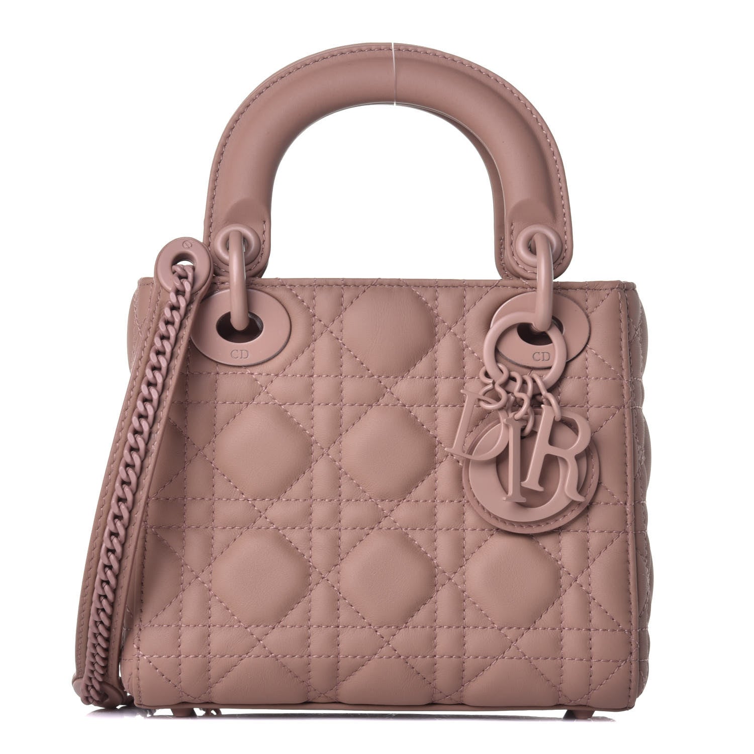 Christian Dior Ultra Matte Calfskin Cannage Mini Lady Dior Light Beige 1 of 11