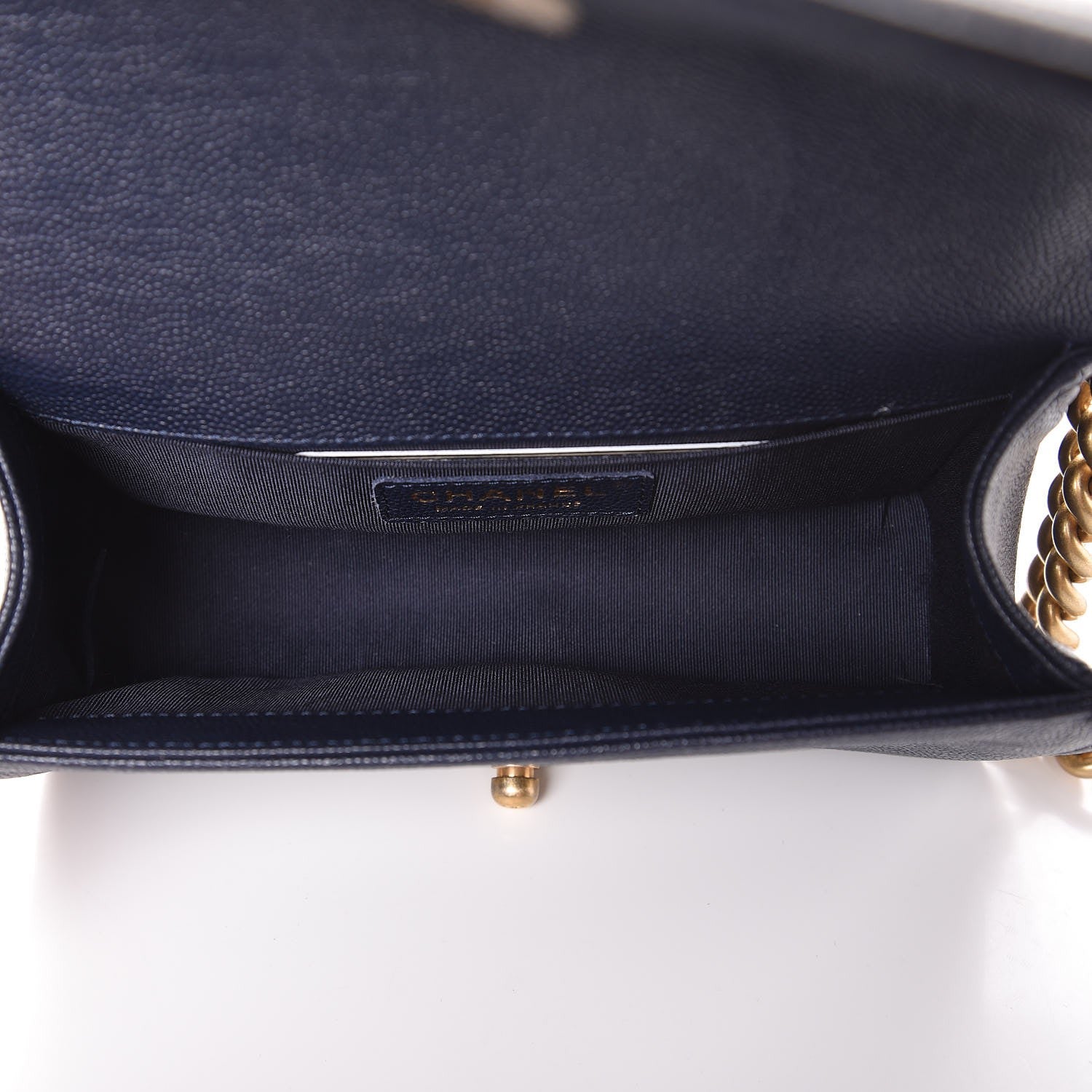 Chanel Caviar Quilted Small Boy Flap Navy 5 of 8