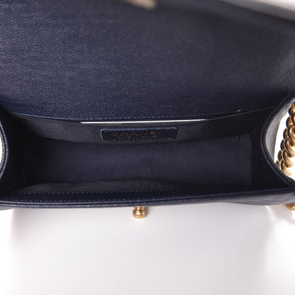 Chanel Caviar Quilted Small Boy Flap Navy 5 of 8