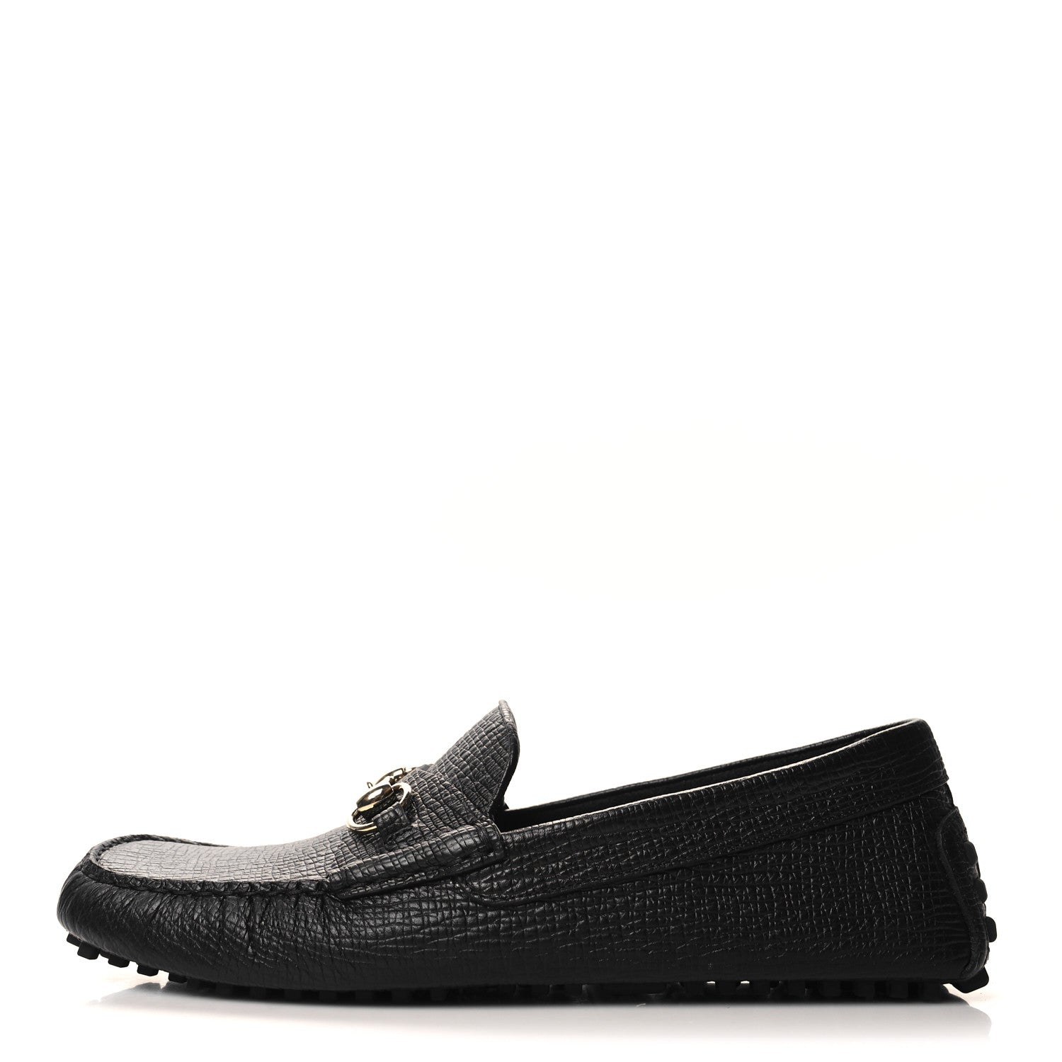 Gucci Calfskin Mens Horsebit Alcapulco Moccasins 11.5 Black 1 of 9