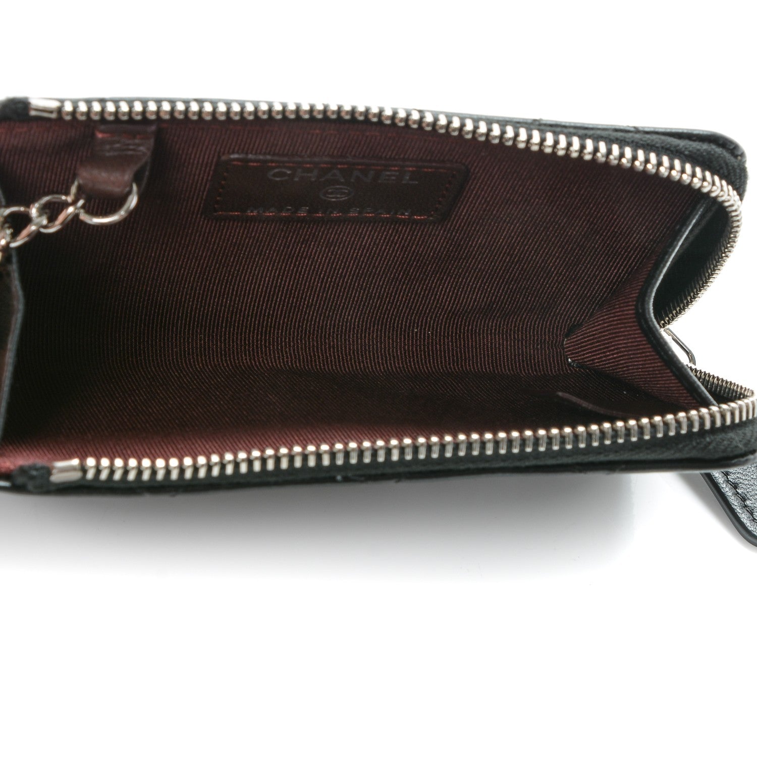 Chanel Lambskin Quilted Key Holder Case Black 5 of 7