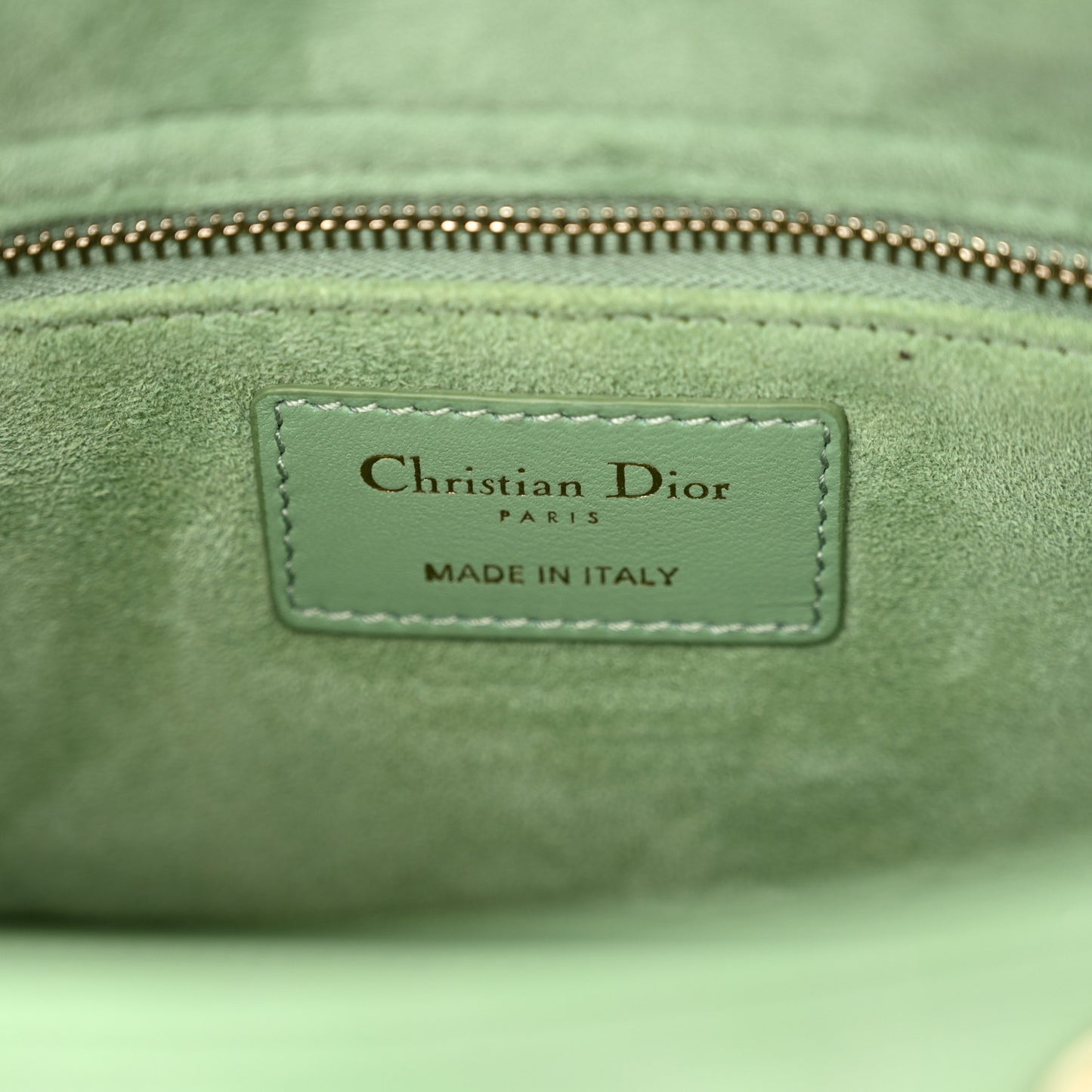Lambskin Cannage Small My ABCDior Lady Dior Green