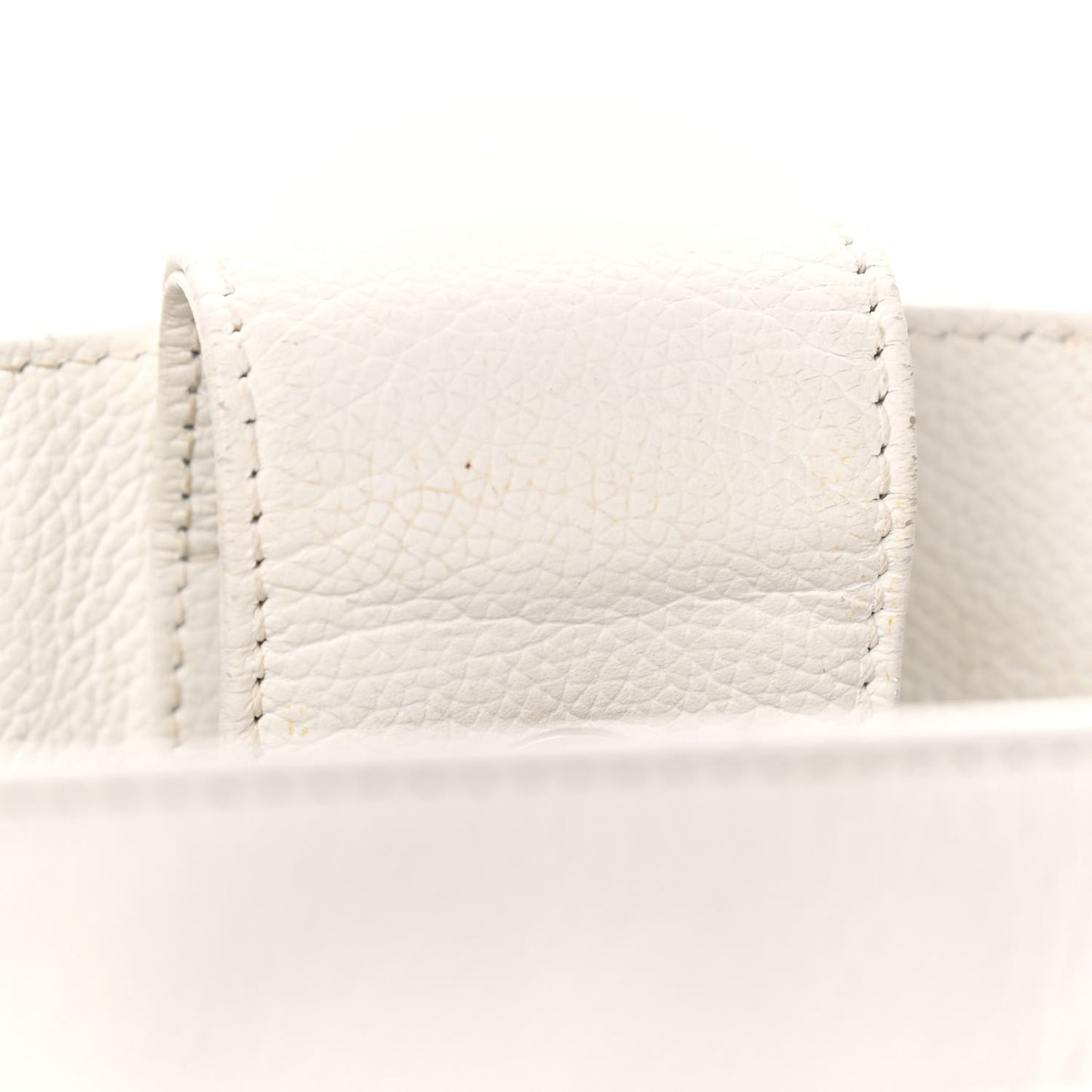 Calfskin Cerf Executive Shopper Tote White