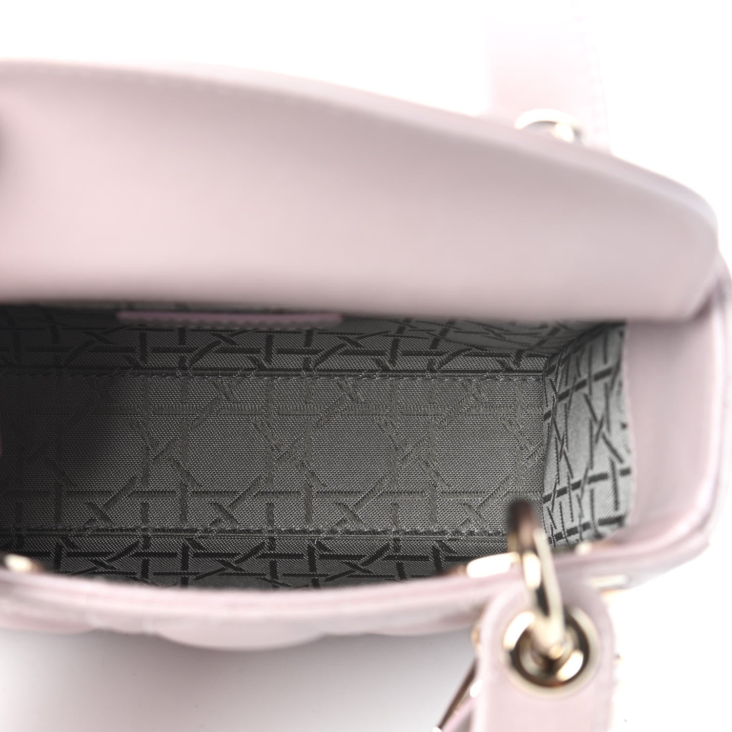 Christian Dior Metallic Lambskin Cannage Mini Lady Dior Lotus 5 of 8