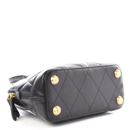Balenciaga Nappa Calfskin Quilted XXS Ville Top Handle Bag Black 3 of 8