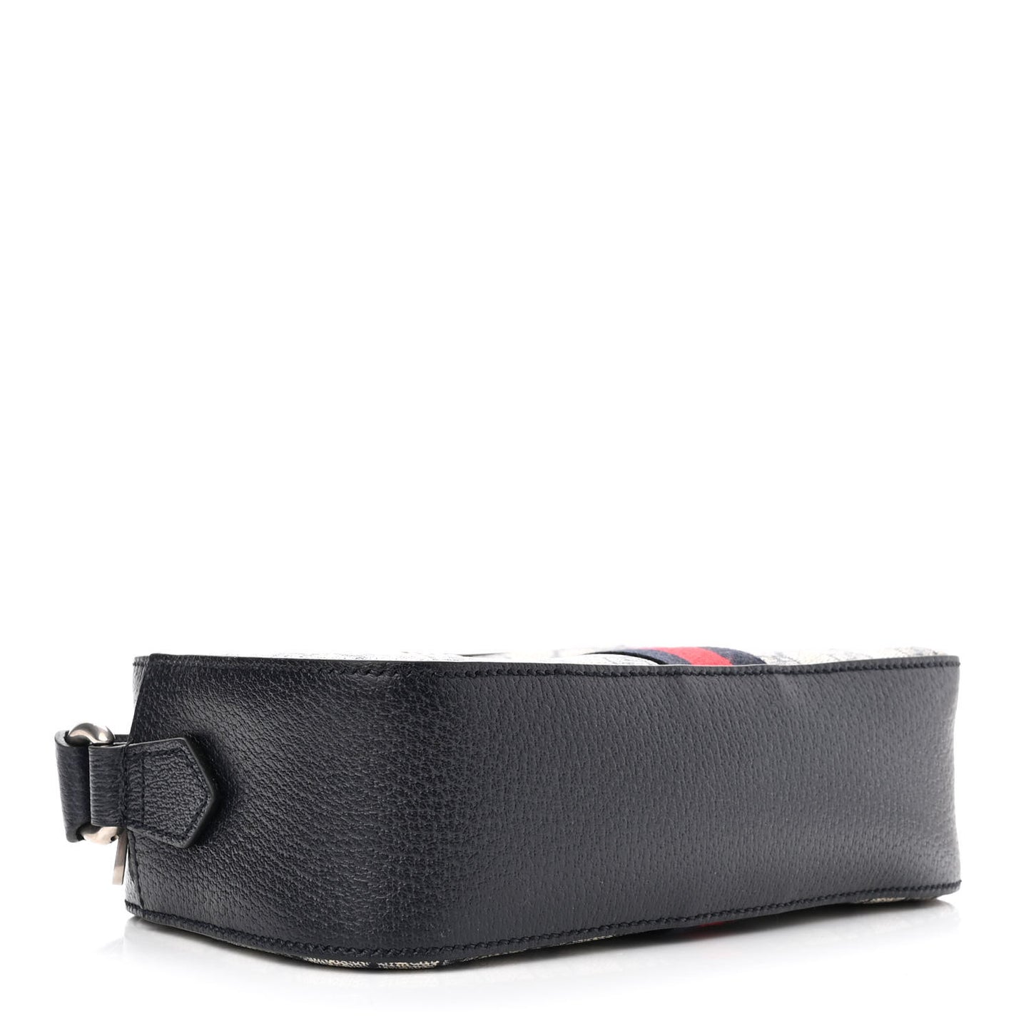 GG Supreme Monogram Textured Dollar Calfskin Web Small Ophidia Camera Bag Beige Blue