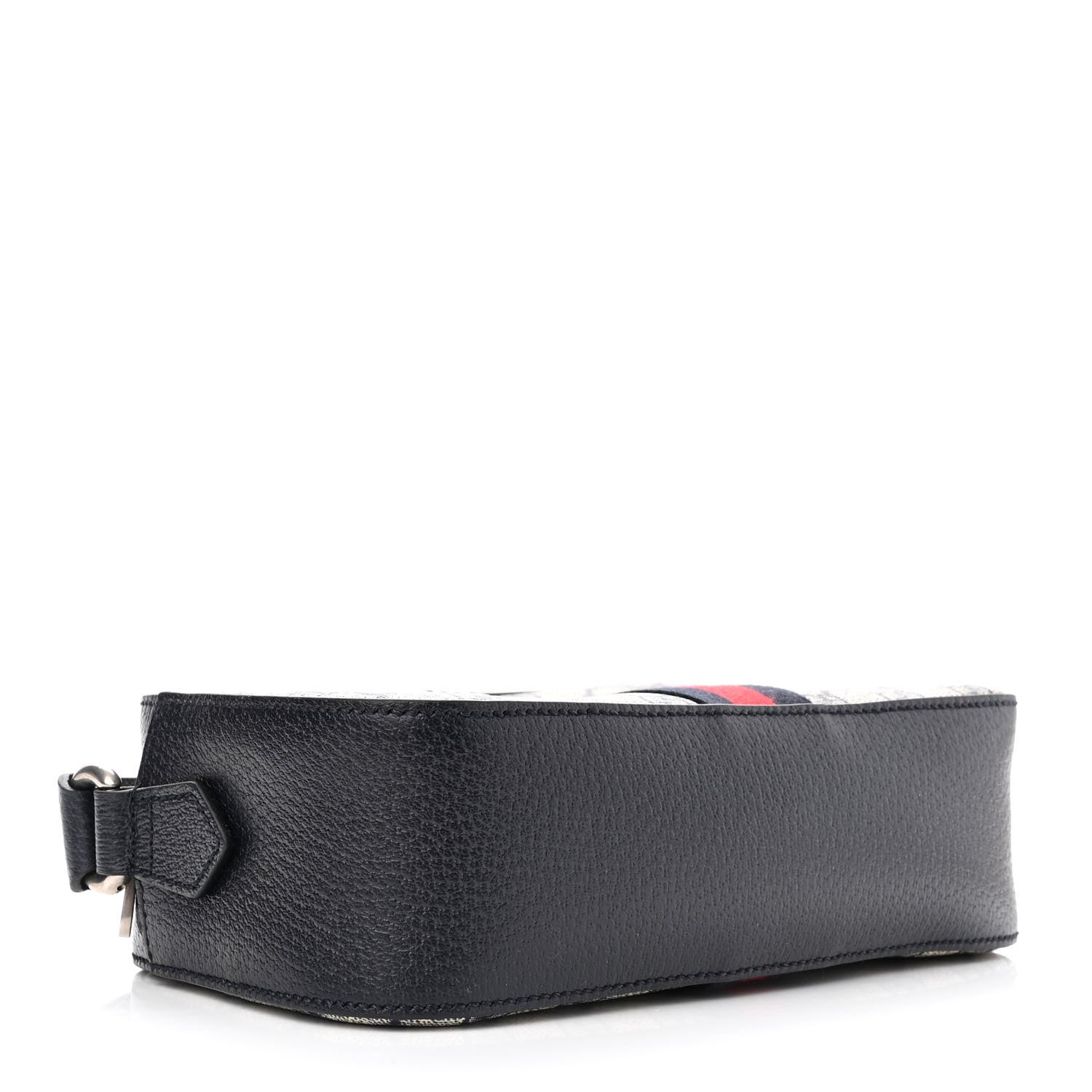 Gucci GG Supreme Monogram Textured Dollar Calfskin Web Small Ophidia Camera Bag Beige Blue 4 of 11