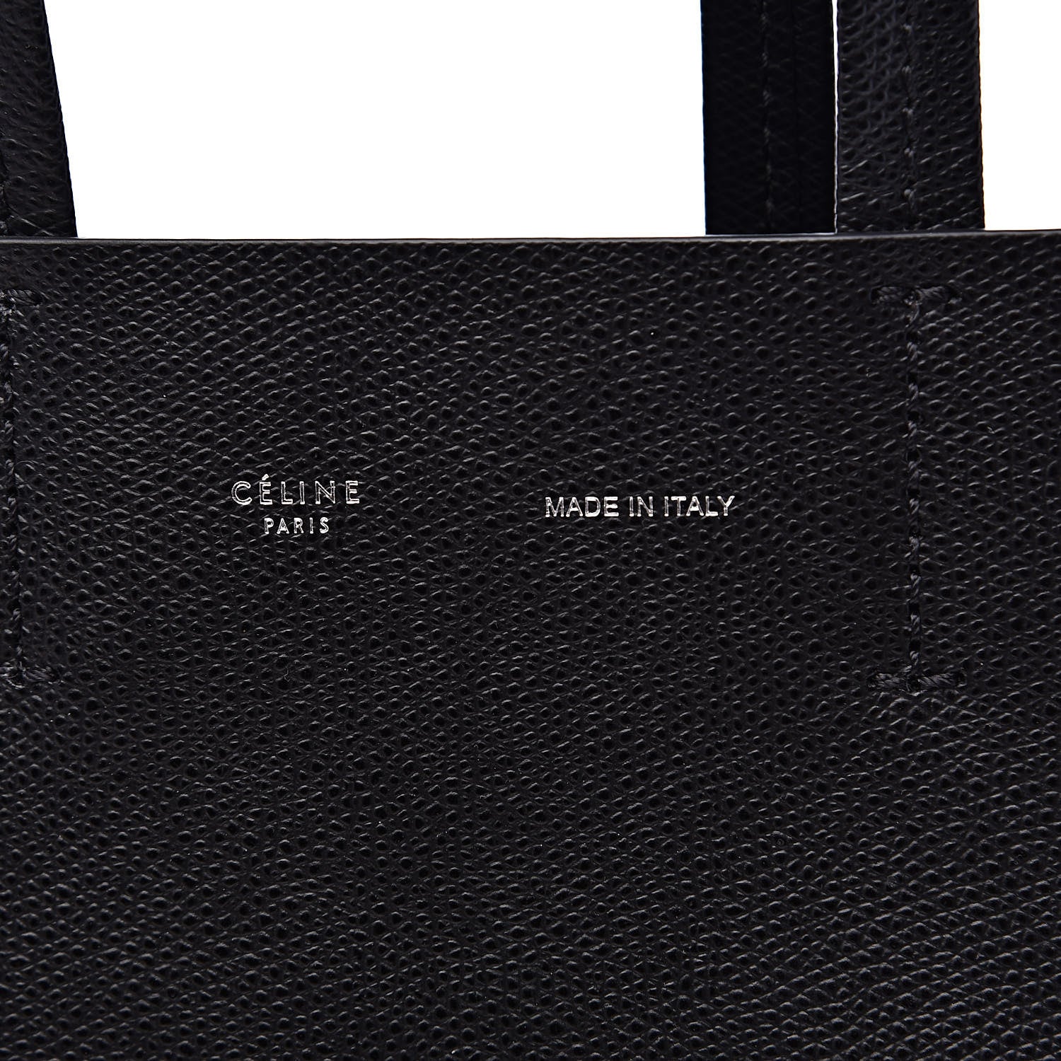 Celine Grained Calfskin Small Vertical Cabas Black 10 of 10