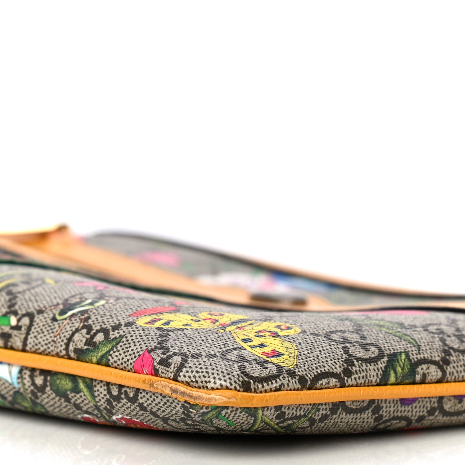 Gucci GG Supreme Monogram Flora Large Ophidia Pouch Clutch Beige Multicolor Crop 10 of 14