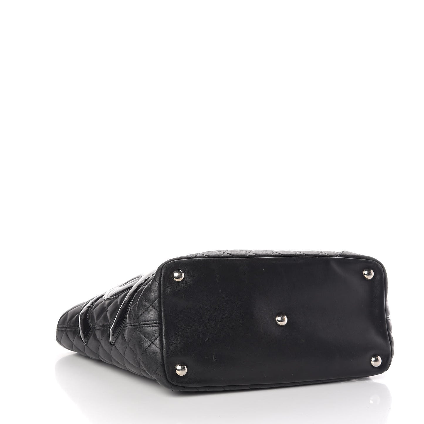 Calfskin Quilted Large Cambon Tote Black