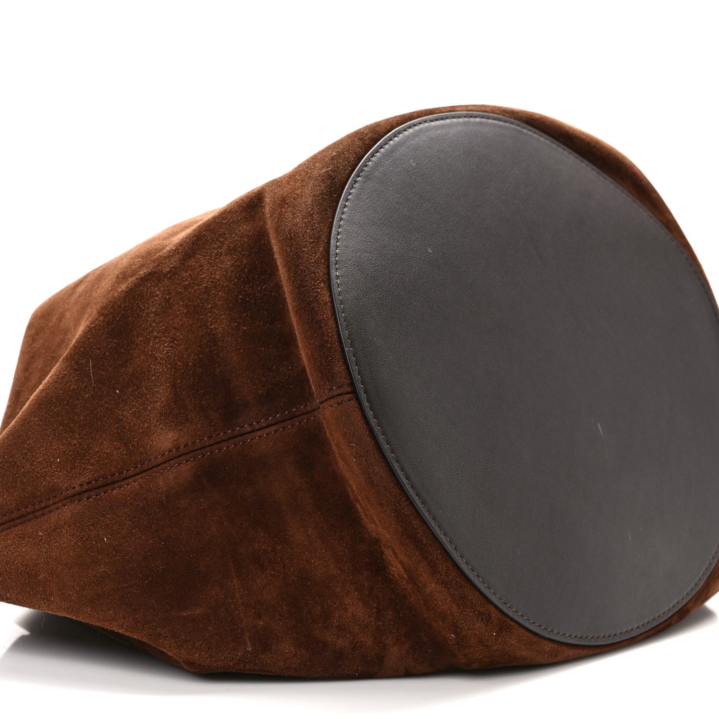 Suede Calfskin Medium Lotus Tote Toffee