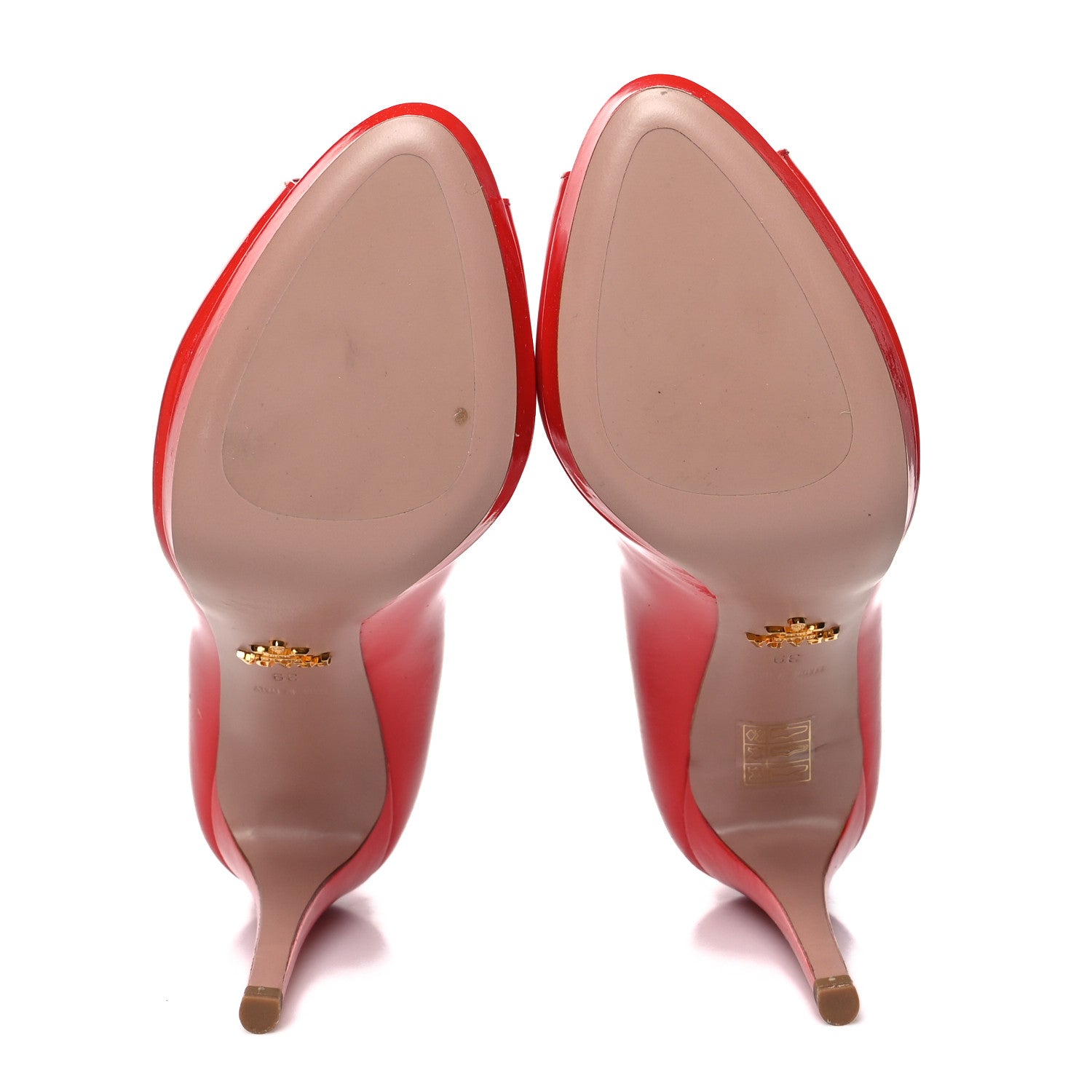 Prada Vernice Peep Toe 95mm Pumps 39 Lacca 5 of 10