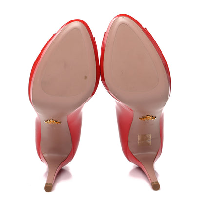 Prada Vernice Peep Toe 95mm Pumps 39 Lacca 5 of 10