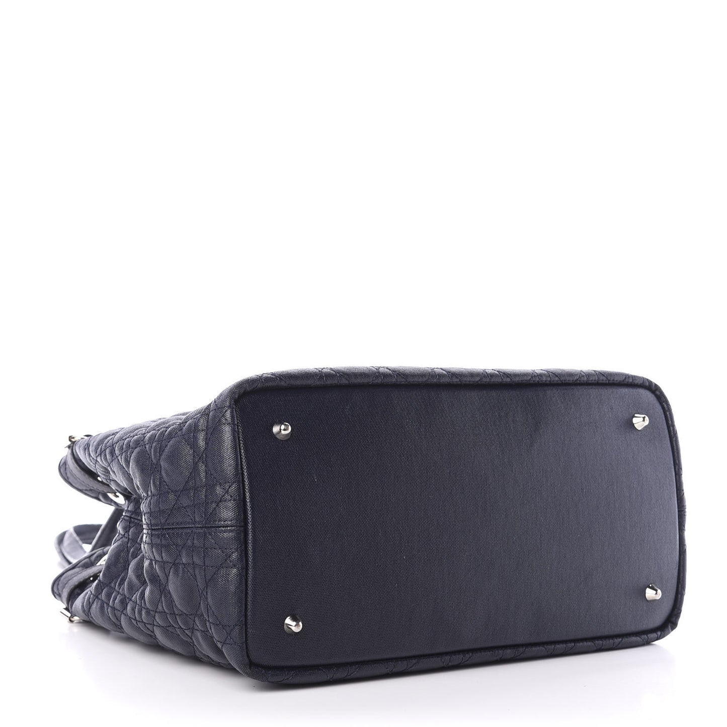 Coated Canvas Cannage Medium Panarea Tote Navy