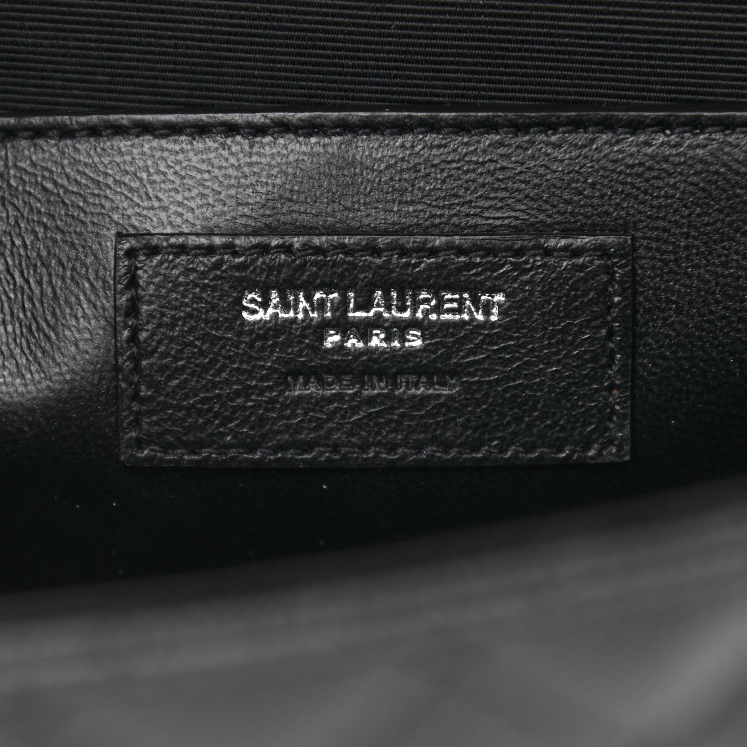 Saint Laurent Grain De Poudre Textured Mixed Matelasse Triquilt Medium Monogram Satchel Black 5 of 10